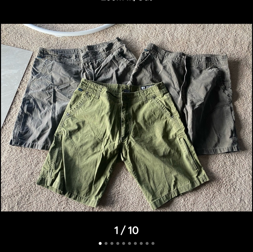 3 pair of men's kuhl shorts
